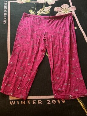 Secret Treasures Magenta Elephant Pajama Pants Size XL